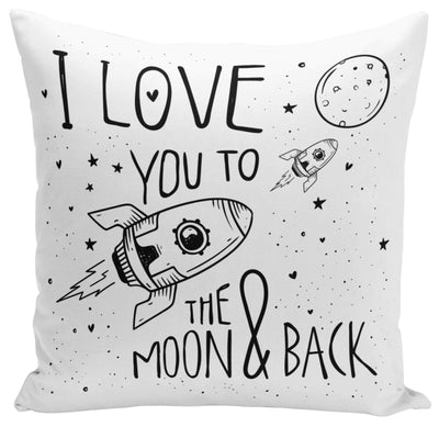 Bild: Kissen - I love you to the moon & back Geschenkidee
