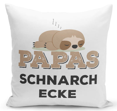 Bild: Kissen - Faultier Papas Schnarchecke Geschenkidee