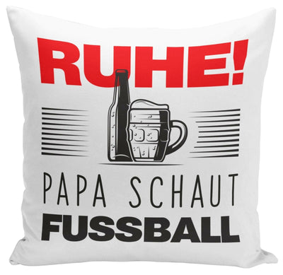 Bild: Kissen - Ruhe! Papa schaut Fussball Geschenkidee