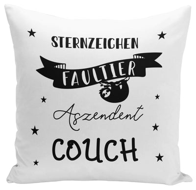 Bild: Kissen - Sternzeichen Faultier - Aszendent Couch V2 Geschenkidee
