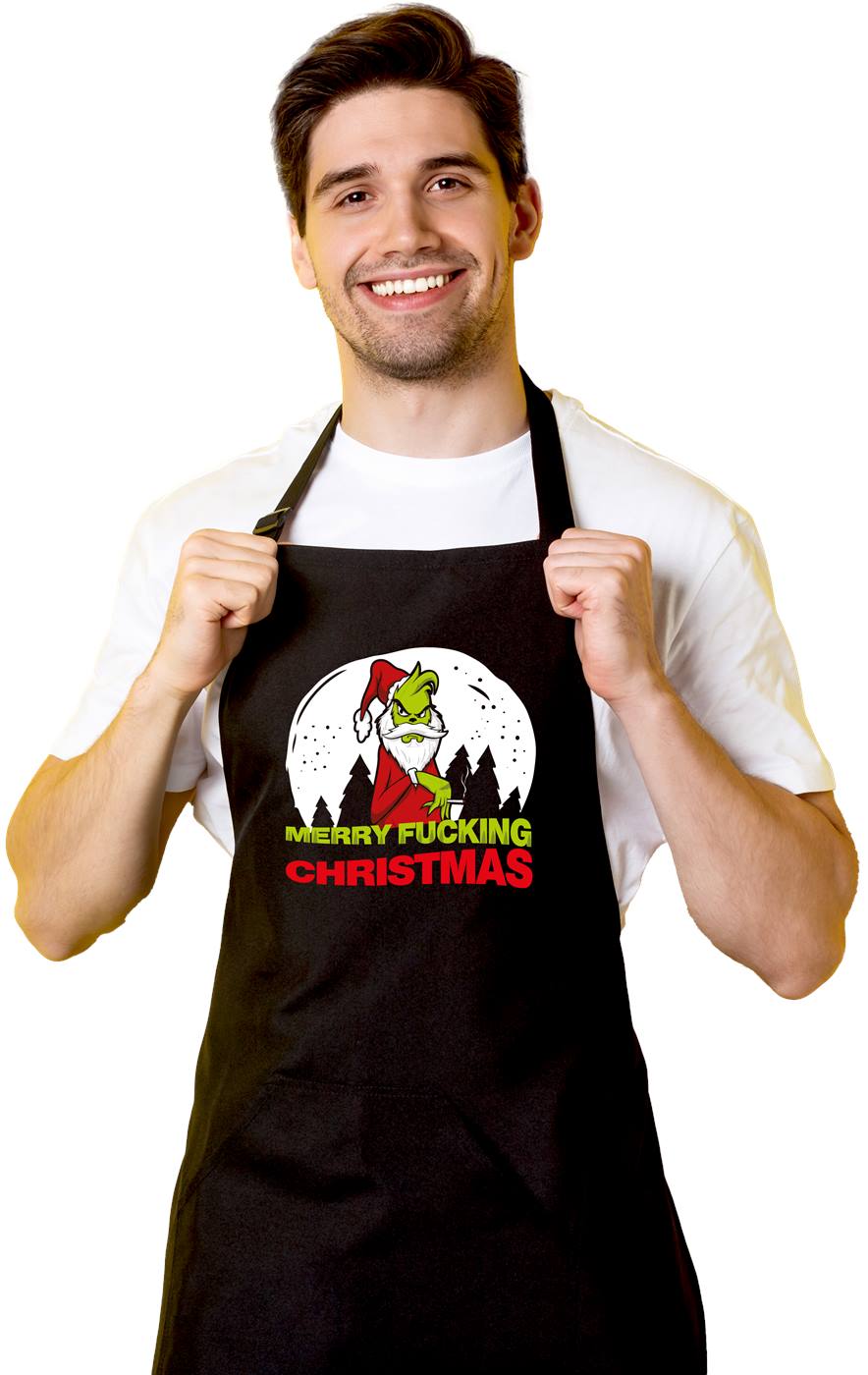 Bild: Kochschürze - Grinch - Merry fucking Christmas Geschenkidee