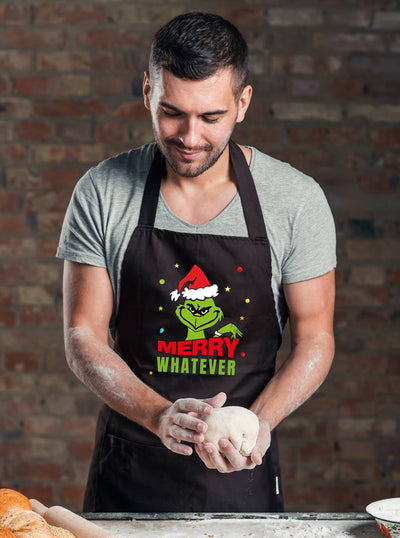 Bild: Kochschürze - Grinch - Merry whatever (Gesicht & Hand) Geschenkidee