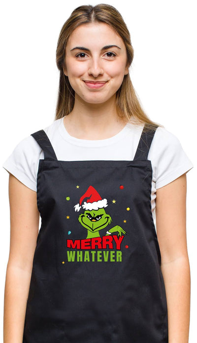 Bild: Kochschürze - Grinch - Merry whatever (Gesicht & Hand) Geschenkidee