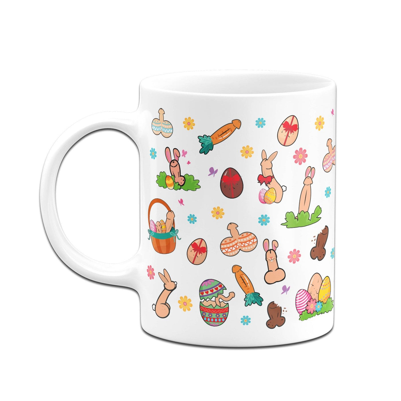 Bild: Ostertasse - Ostern mit Oster-Penis-Pimmel (Rundumdruck) Geschenkidee