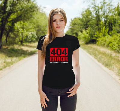 Bild: T-Shirt Damen - 404 Error Kostüm nicht gefunden Geschenkidee