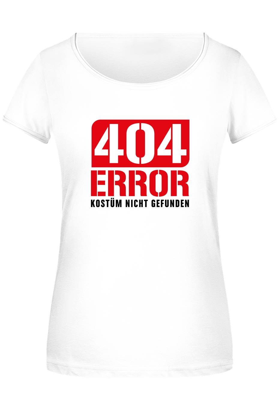 Bild: T-Shirt Damen - 404 Error Kostüm nicht gefunden Geschenkidee