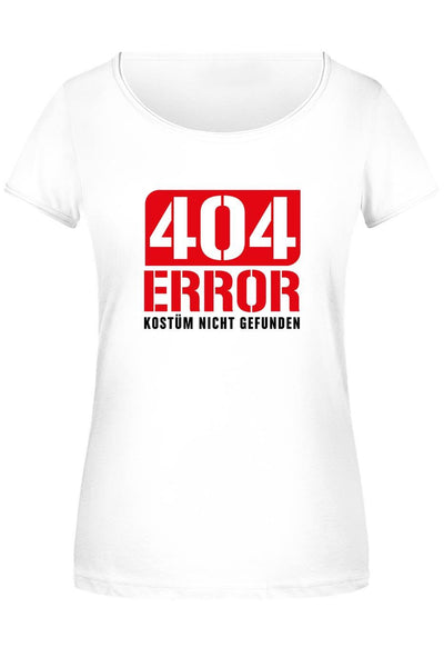 Bild: T-Shirt Damen - 404 Error Kostüm nicht gefunden Geschenkidee