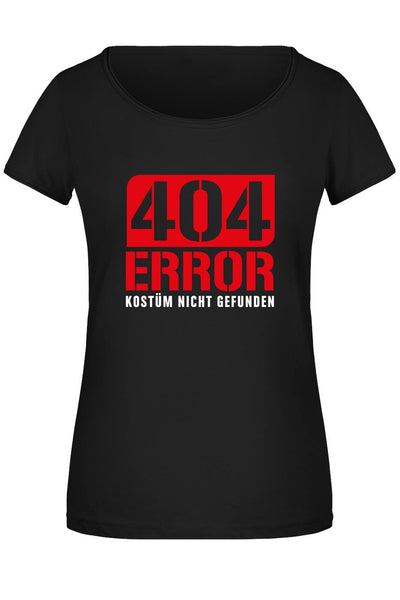 Bild: T-Shirt Damen - 404 Error Kostüm nicht gefunden Geschenkidee