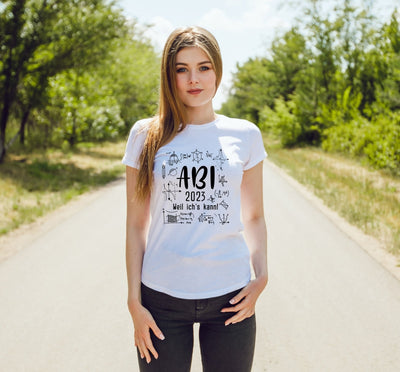 Bild: T-Shirt Damen - Abi 2023 weil ich's kann! Geschenkidee