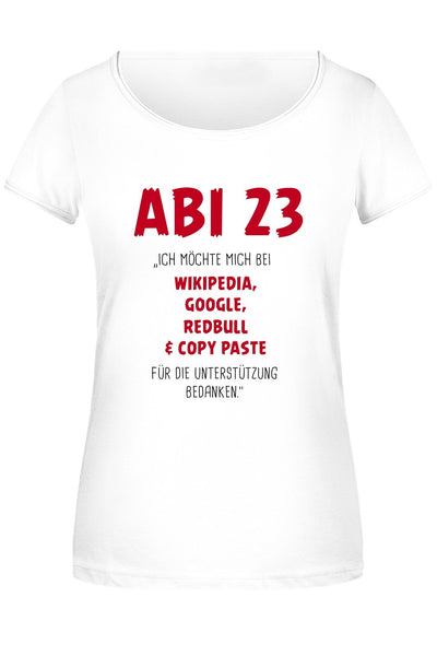 Bild: T-Shirt Damen - Abi 23 Ich möchte mich bedanken Geschenkidee