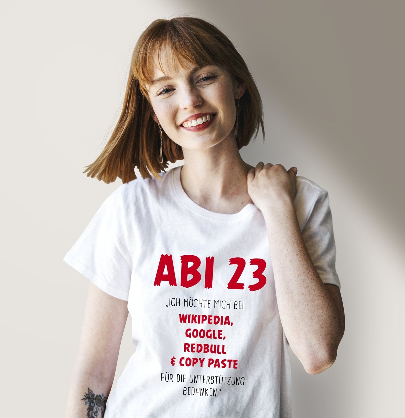 Bild: T-Shirt Damen - Abi 23 Ich möchte mich bedanken Geschenkidee