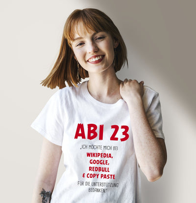 Bild: T-Shirt Damen - Abi 23 Ich möchte mich bedanken Geschenkidee