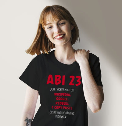 Bild: T-Shirt Damen - Abi 23 Ich möchte mich bedanken Geschenkidee