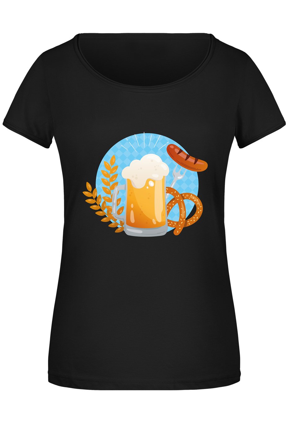 Bild: T-Shirt Damen - Bier Brezel Wurst Geschenkidee