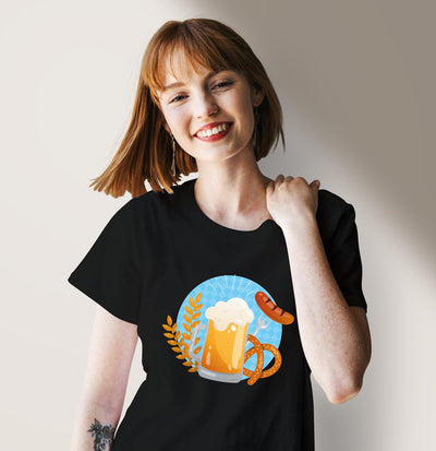 Bild: T-Shirt Damen - Bier Brezel Wurst Geschenkidee