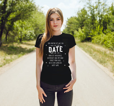 Bild: T-Shirt Damen - Das Abitur ist wie ein Date Geschenkidee