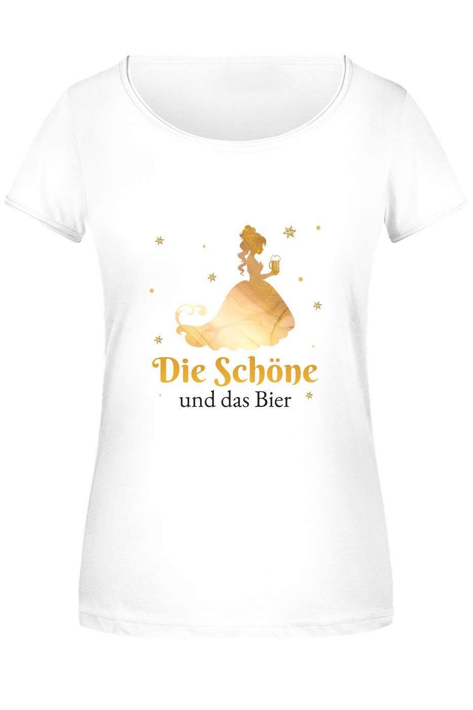 Bild: T-Shirt Damen - Die Schöne und das Bier Geschenkidee