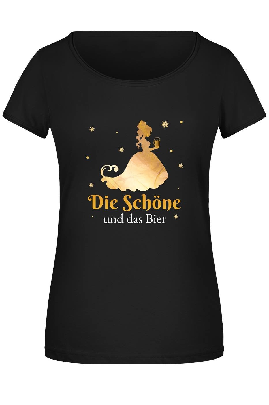 Bild: T-Shirt Damen - Die Schöne und das Bier Geschenkidee