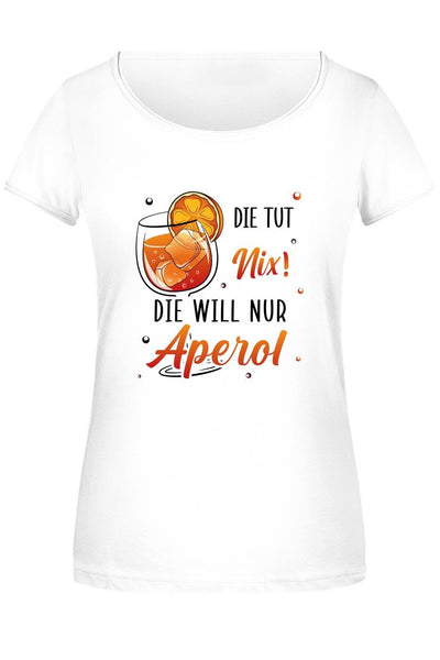 Bild: T-Shirt Damen - Die tut nix! Die will nur Aperol. Geschenkidee
