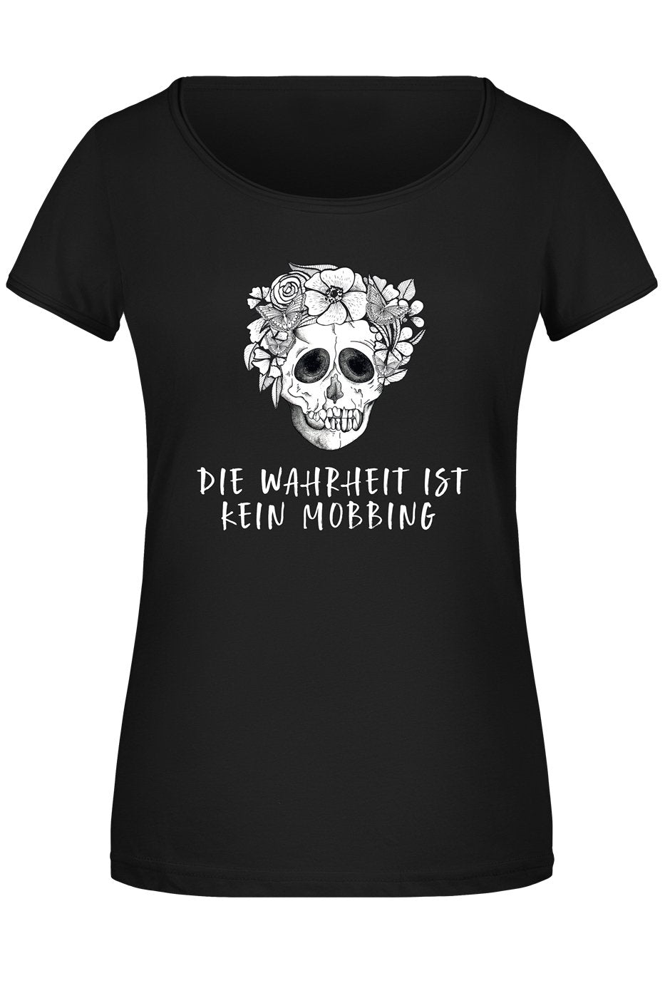 Bild: T-Shirt Damen - Die Wahrheit ist kein Mobbing - Totenkopf Geschenkidee