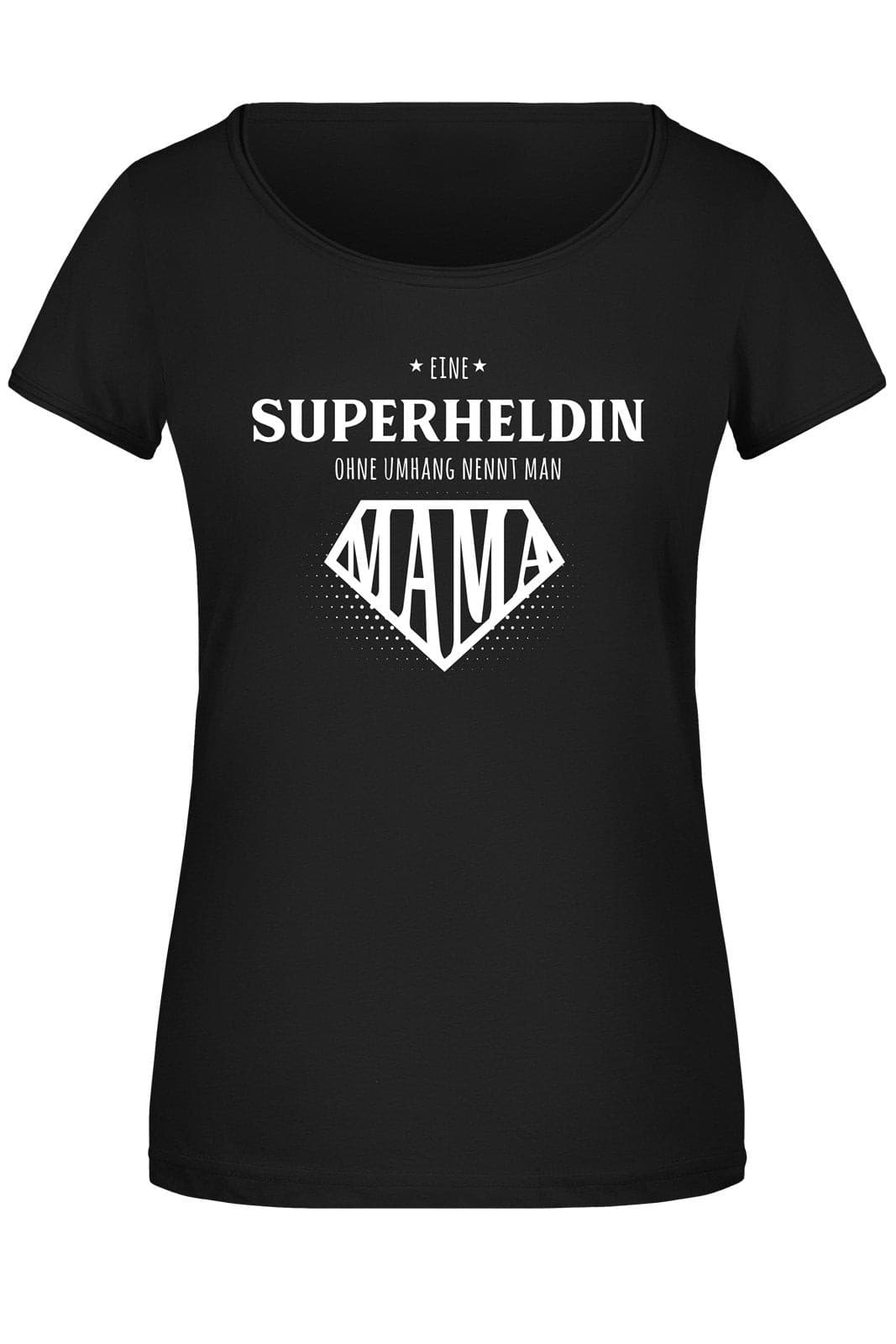 Bild: T-Shirt Damen - Eine Superheldin ohne Umhang nennt man Mama Geschenkidee