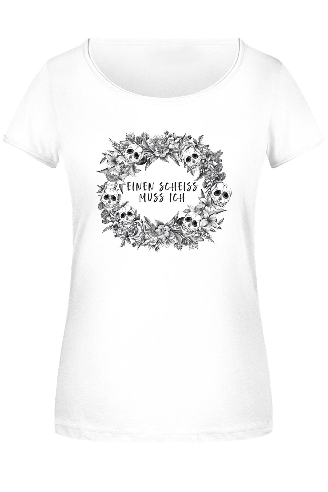 Bild: T-Shirt Damen - Einen Scheiss muss ich - Skull Statement Geschenkidee