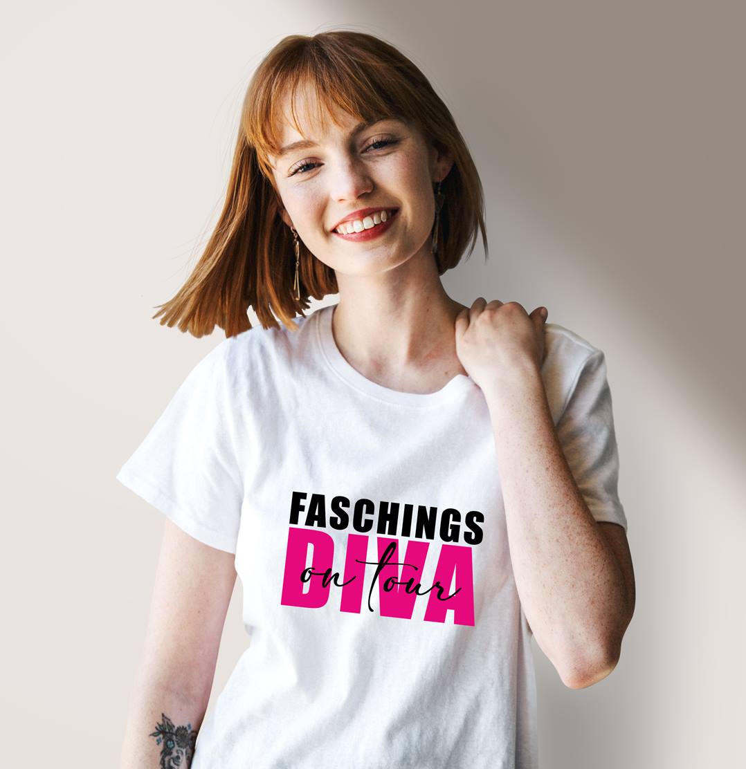 Bild: T-Shirt Damen - Faschingsdiva on tour Geschenkidee