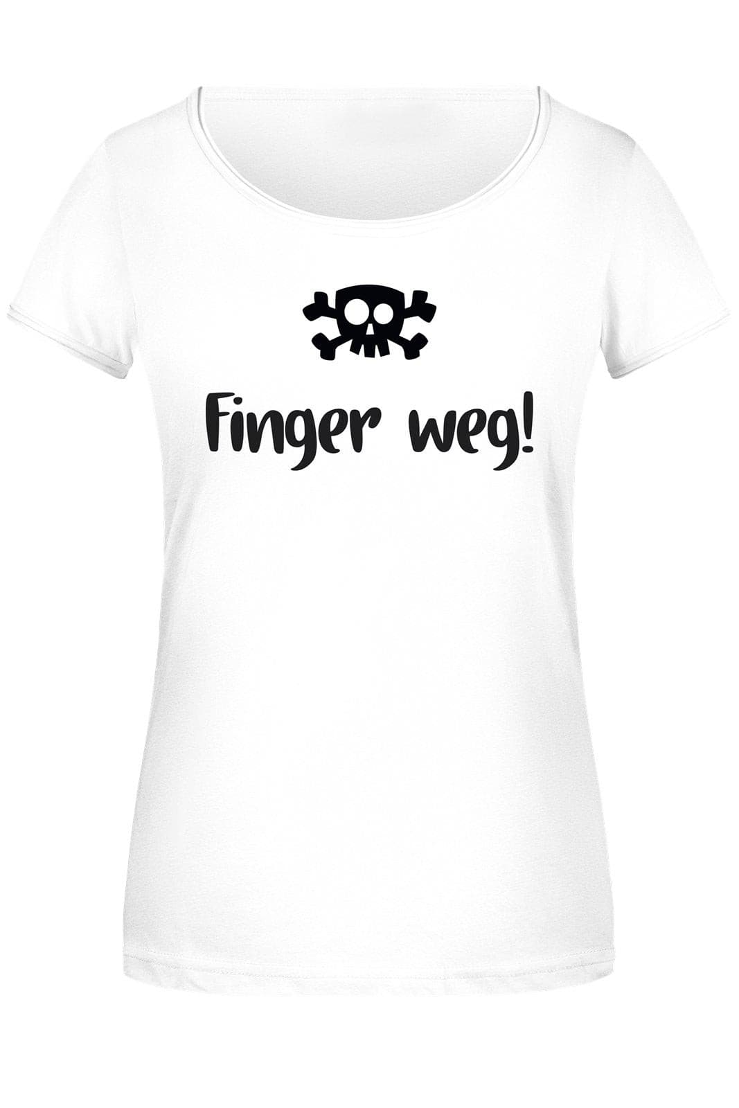 Bild: T-Shirt Damen - Finger weg! Totenkopf Geschenkidee