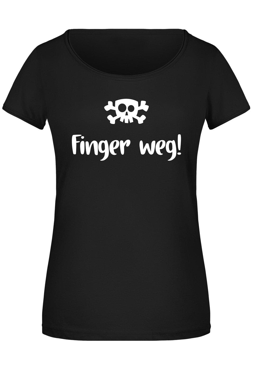 Bild: T-Shirt Damen - Finger weg! Totenkopf Geschenkidee