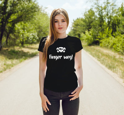 Bild: T-Shirt Damen - Finger weg! Totenkopf Geschenkidee