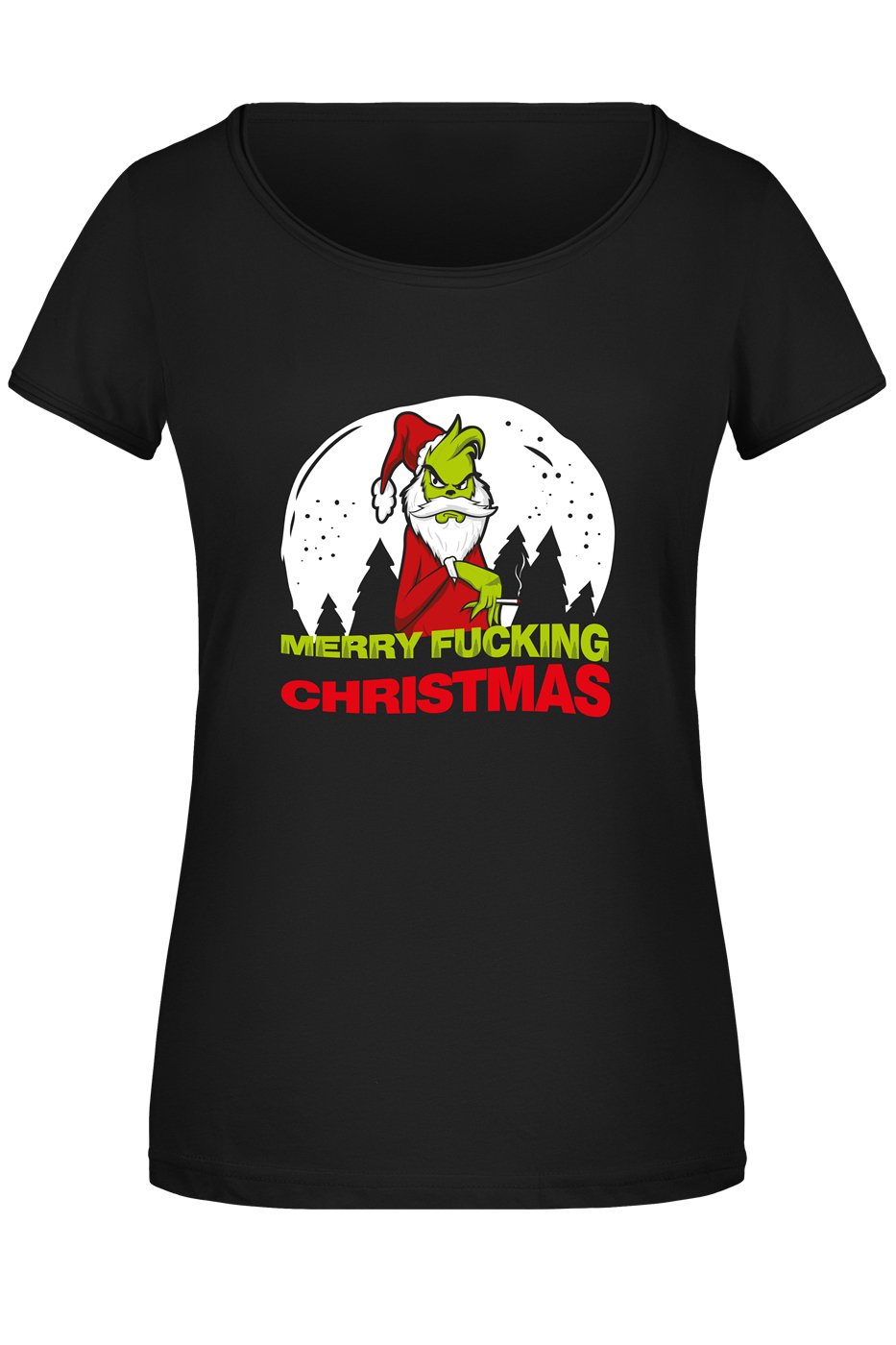Bild: T-Shirt Damen - Grinch - Merry fucking Christmas Geschenkidee