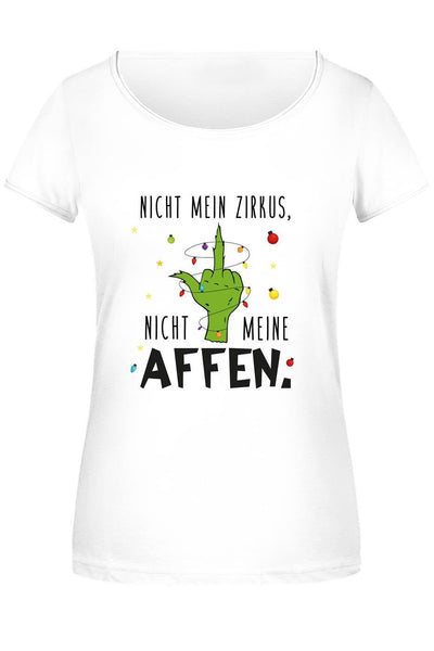 Bild: T-Shirt Damen - Grinch - Nicht mein Zirkus, nicht meine Affen. (Mittelfinger) Geschenkidee