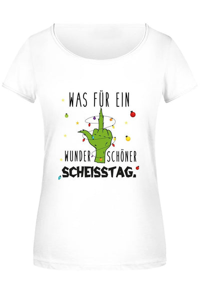 Bild: T-Shirt Damen - Grinch - Was für ein wunderschöner Scheisstag. (Mittelfinger) Geschenkidee