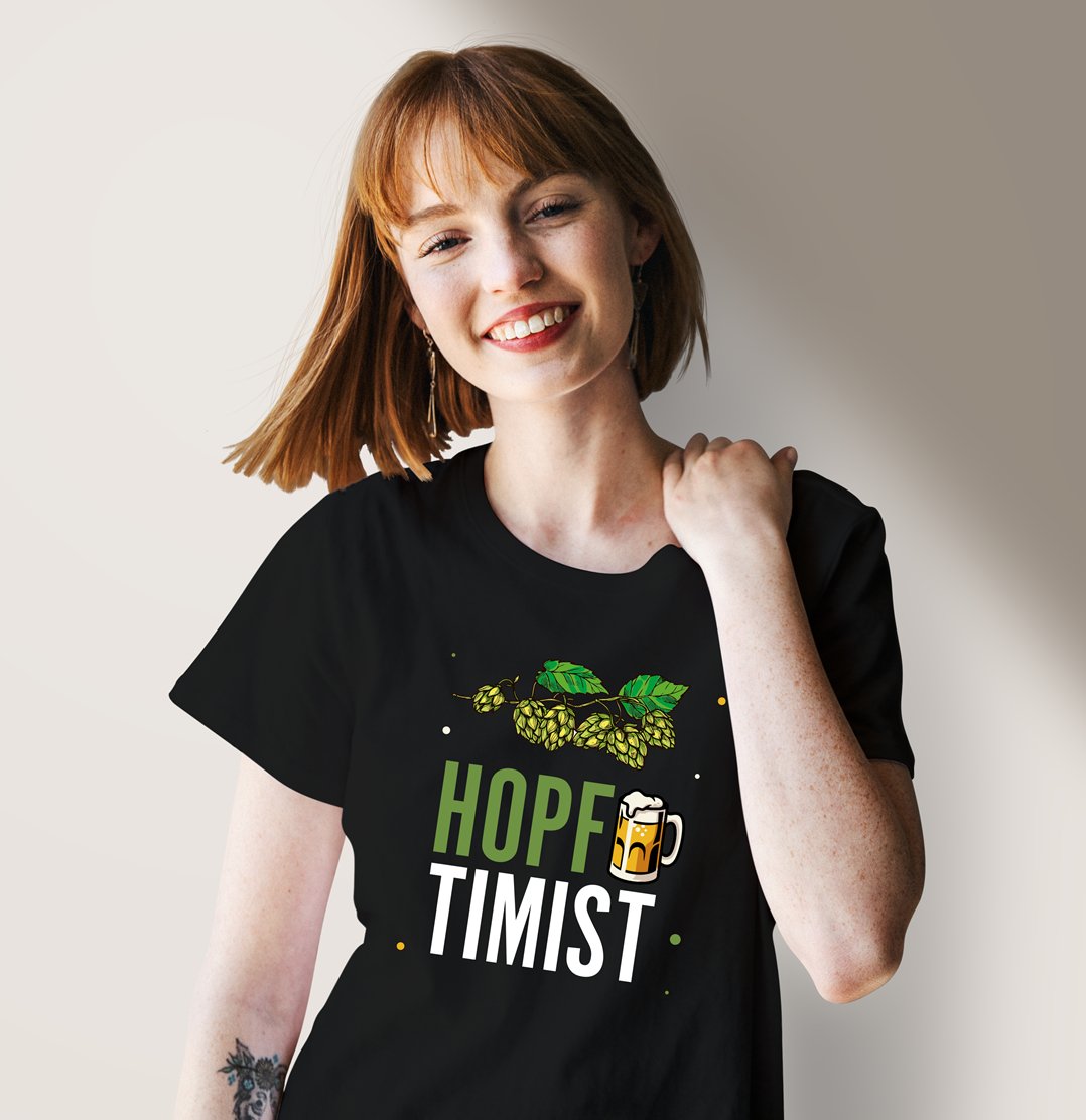 Bild: T-Shirt Damen - Hopftimist Geschenkidee