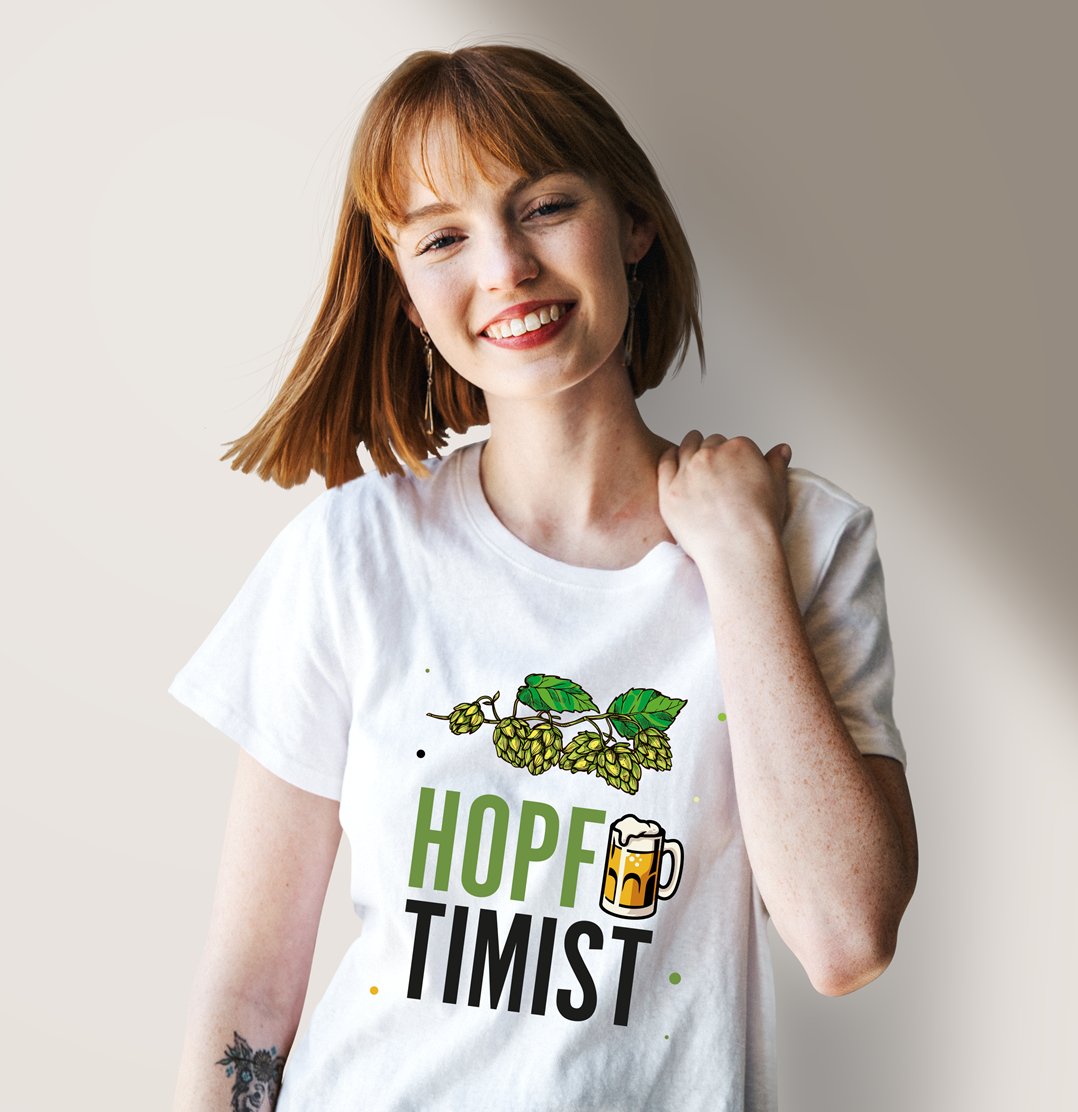 Bild: T-Shirt Damen - Hopftimist Geschenkidee