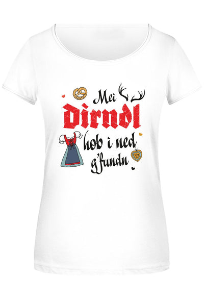 Bild: T-Shirt Damen - Mei Dirndl hob i ned g'fundn Geschenkidee