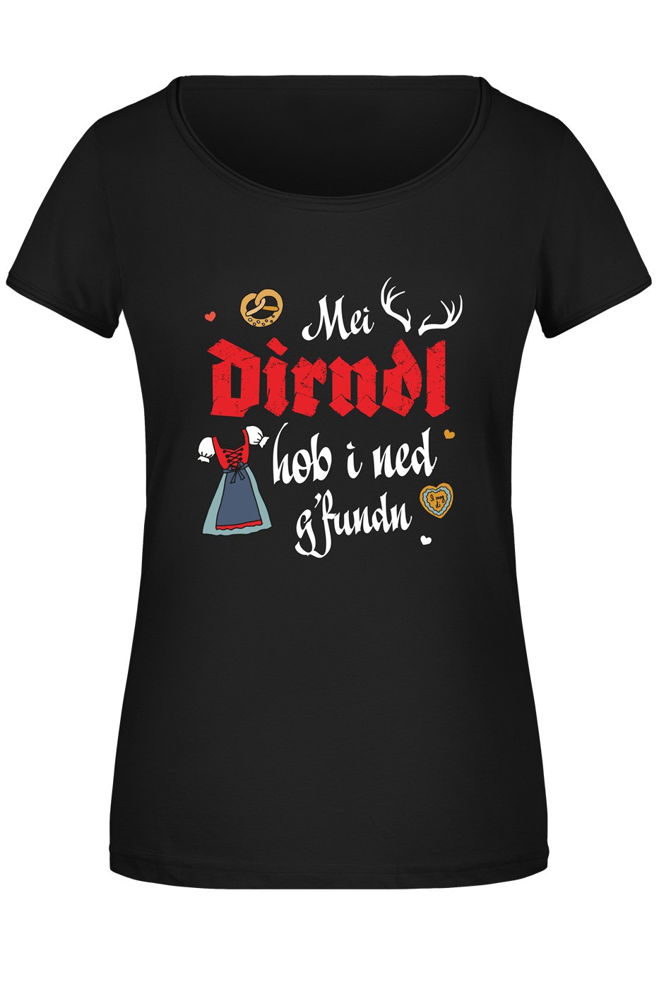 Bild: T-Shirt Damen - Mei Dirndl hob i ned g'fundn Geschenkidee