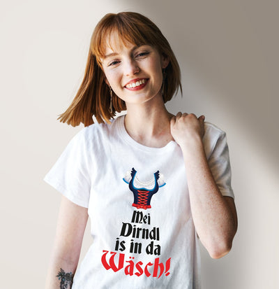 Bild: T-Shirt Damen - Mei Dirndl is in da Wäsch! Geschenkidee