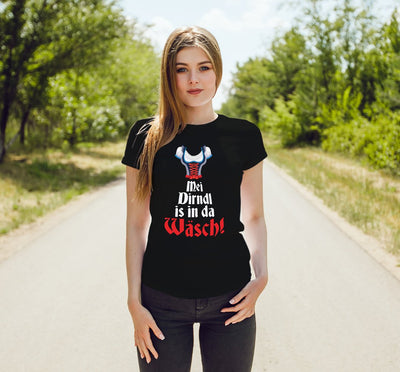Bild: T-Shirt Damen - Mei Dirndl is in da Wäsch! Geschenkidee