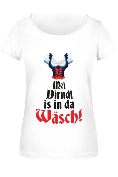 Bild: T-Shirt Damen - Mei Dirndl is in da Wäsch! Geschenkidee