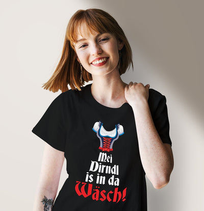 Bild: T-Shirt Damen - Mei Dirndl is in da Wäsch! Geschenkidee