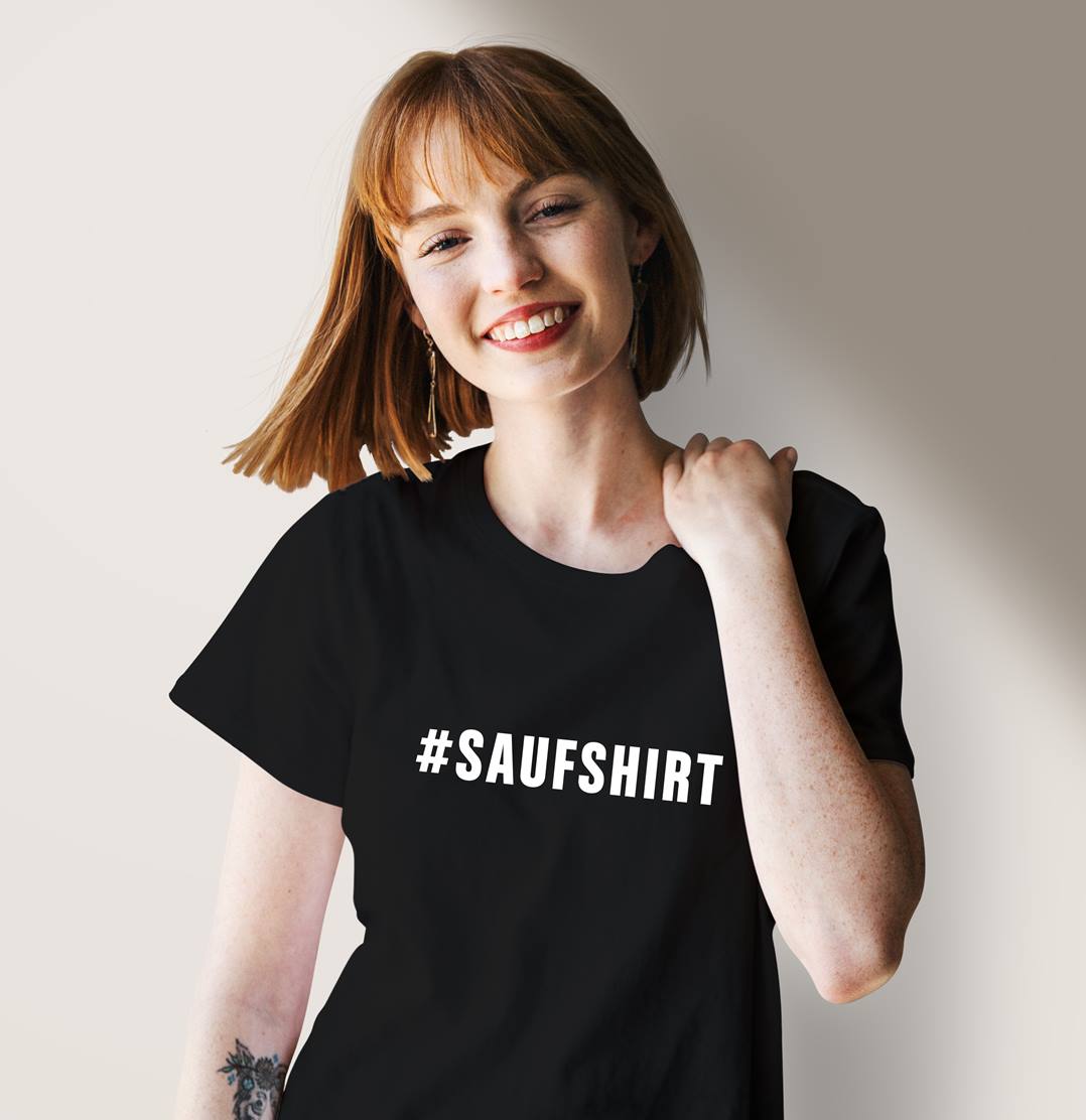 Bild: T-Shirt Damen - #Saufshirt Geschenkidee