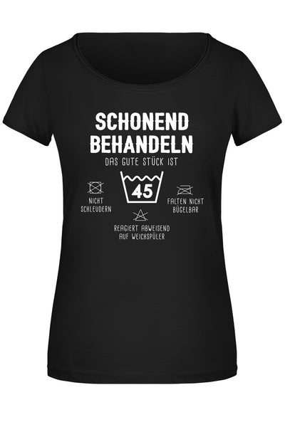 Bild: T-Shirt Damen - Schonend behandeln Das gute Stück ist - Zahl - (runder Geburtstag) Geschenkidee