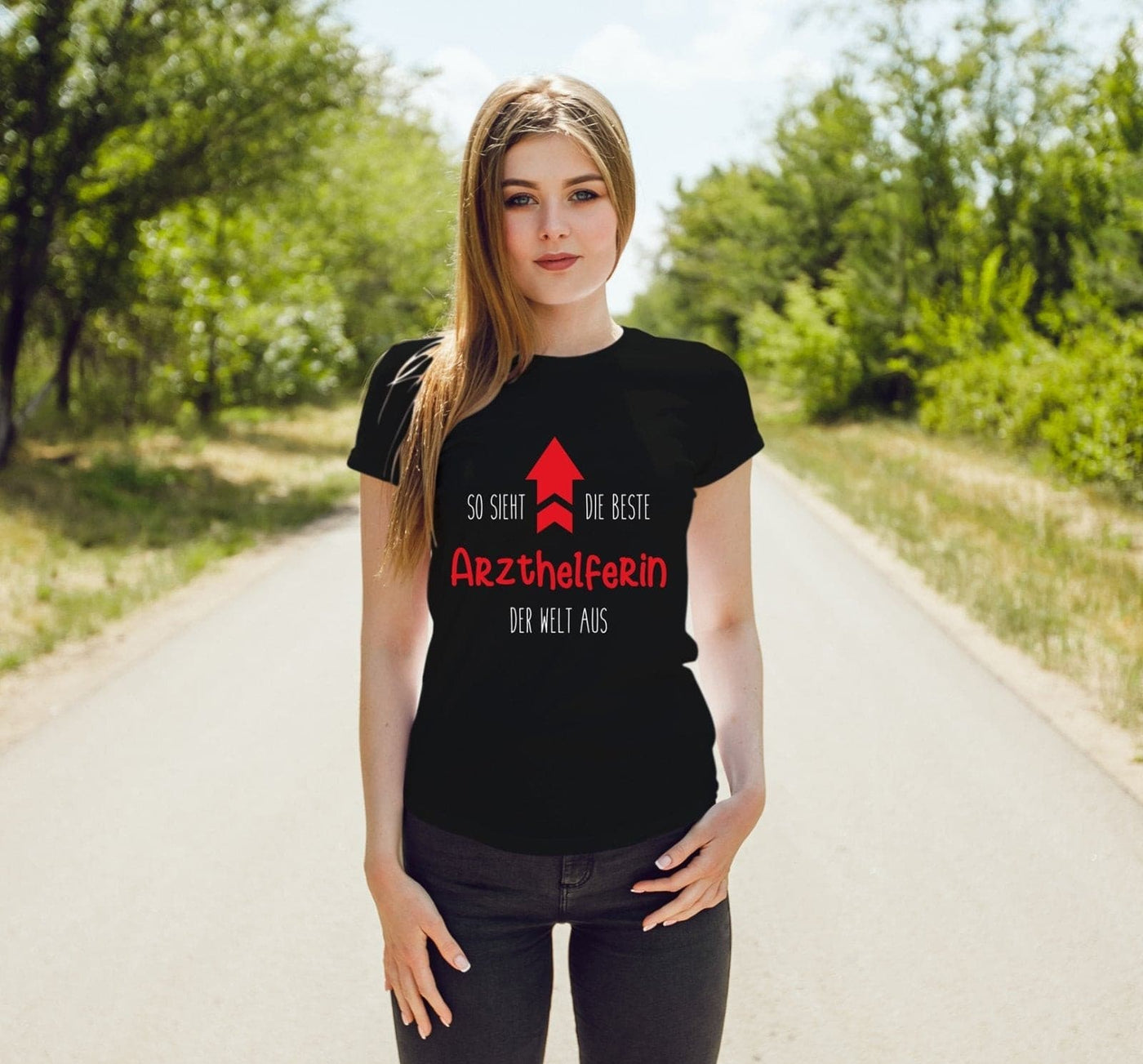 Bild: T-Shirt Damen - So sieht die beste Arzthelferin der Welt aus Geschenkidee