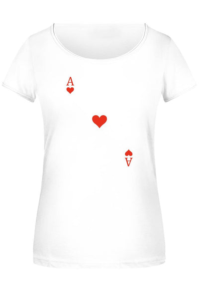 Bild: T-Shirt Damen - Spielkarte Herz Ass Geschenkidee