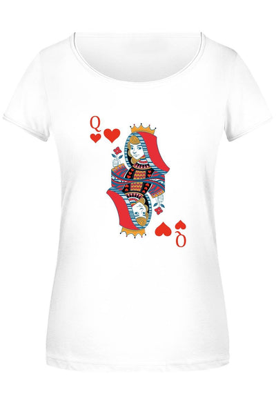 Bild: T-Shirt Damen - Spielkarte Herz Dame/Königin Geschenkidee