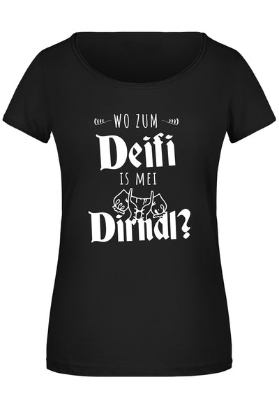 Bild: T-Shirt Damen - Wo zum Deifi is mei Dirndl? Geschenkidee