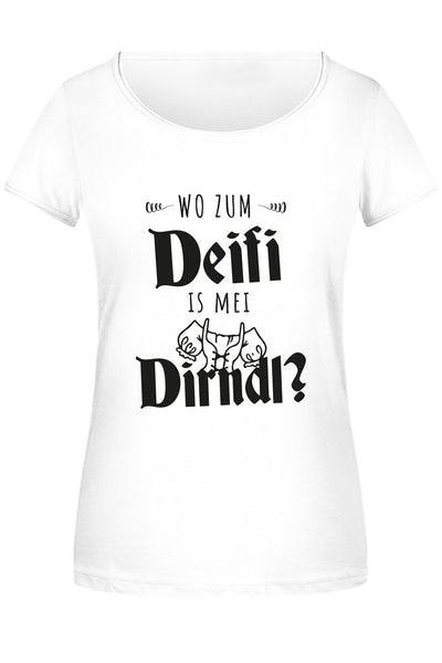 Bild: T-Shirt Damen - Wo zum Deifi is mei Dirndl? Geschenkidee