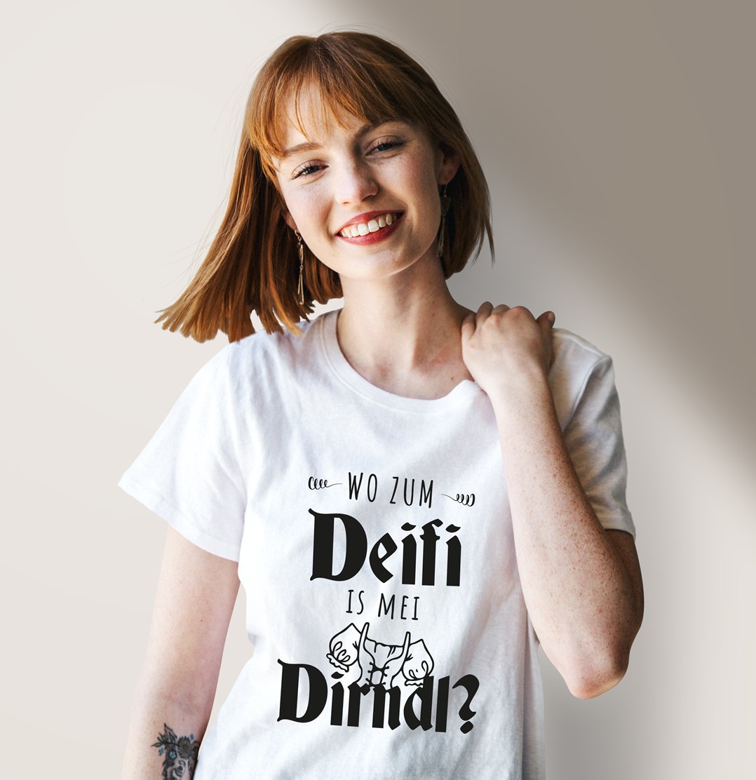Bild: T-Shirt Damen - Wo zum Deifi is mei Dirndl? Geschenkidee