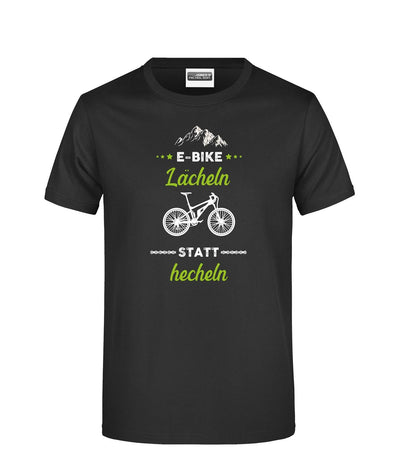 Bild: T-Shirt - E-Bike lächeln statt hecheln Geschenkidee